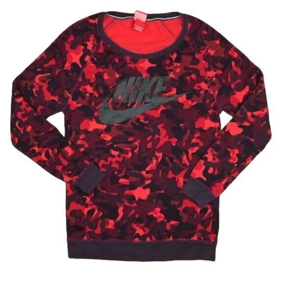Nike Logo Red Camo Crewneck Sweatshirt - Picture 2 of 6
